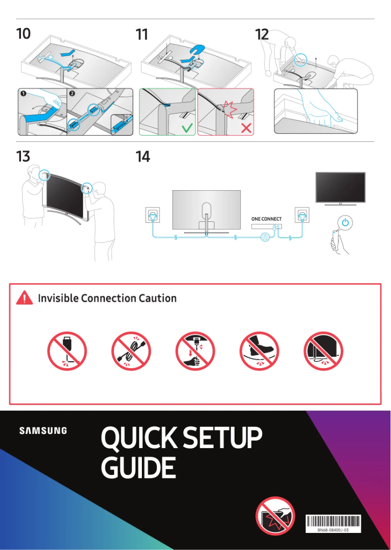 Página 1 del manual Guía de instalación Samsung QN65Q8CAMFXZA