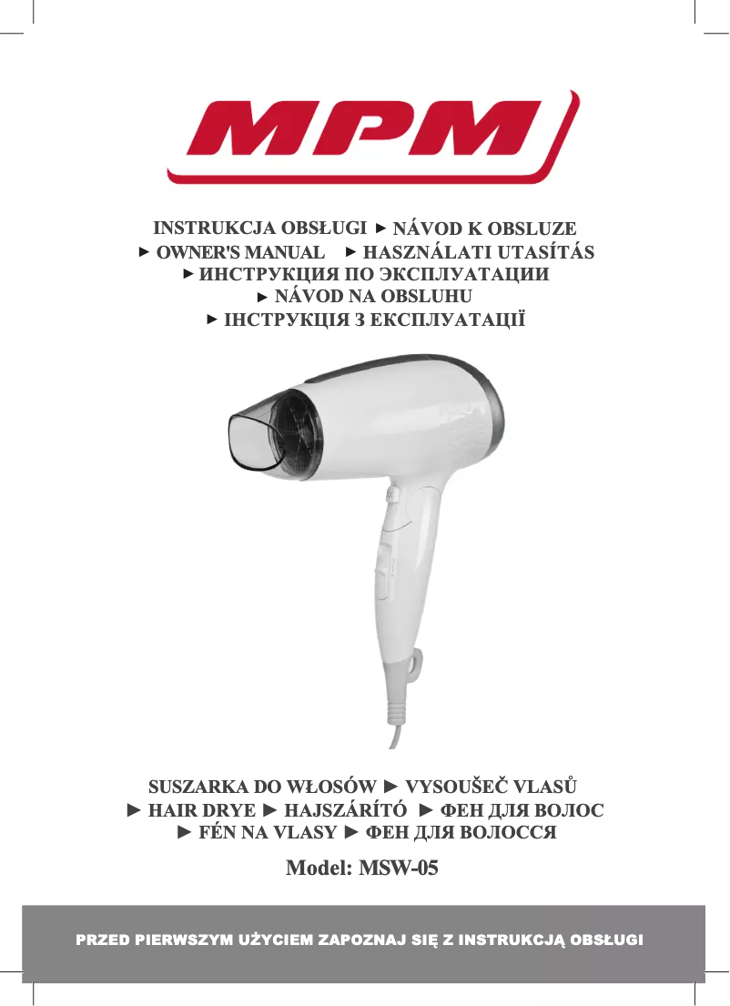 Página 1 del manual Manual de usuario MPM MSW-05