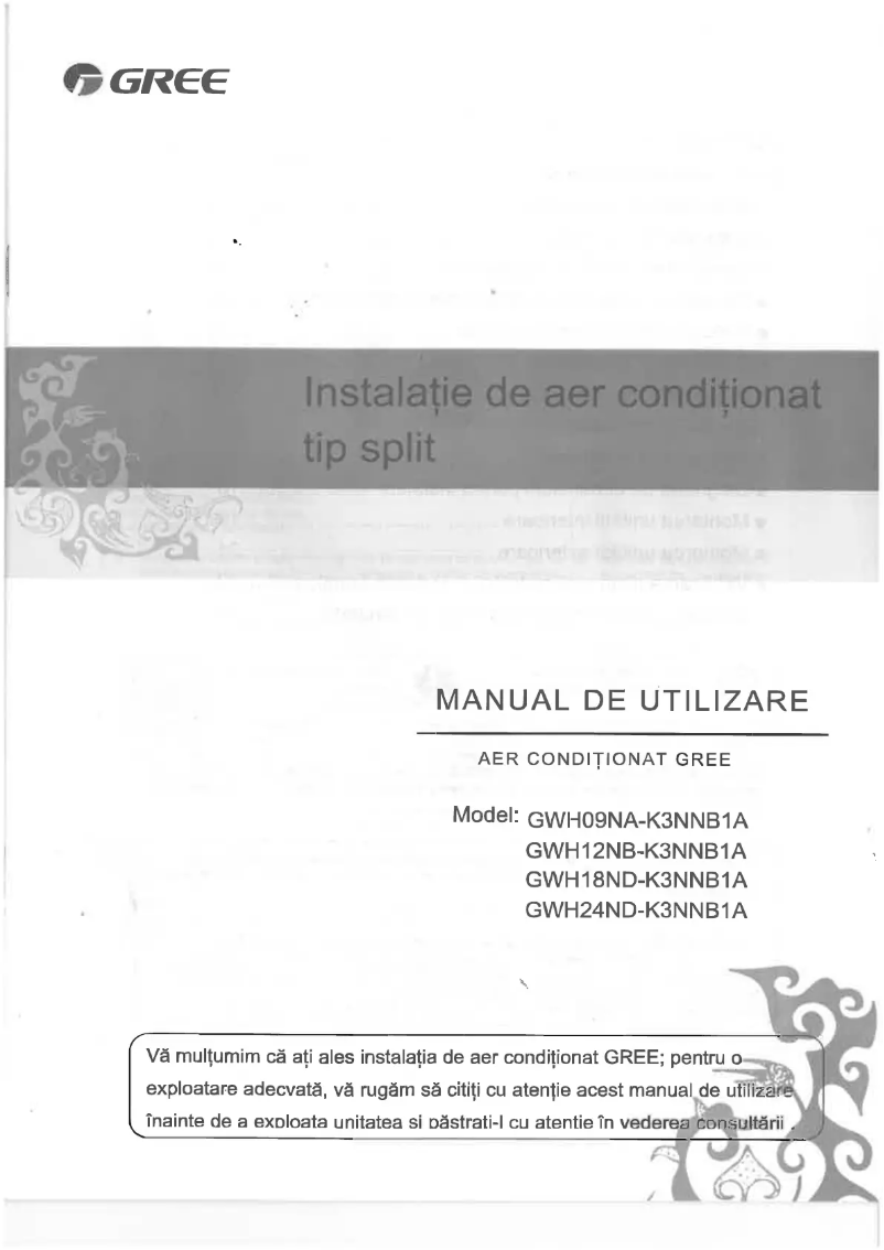 Página 1 del manual Manual de usuario Gree GWH09NA-K3NNB1A