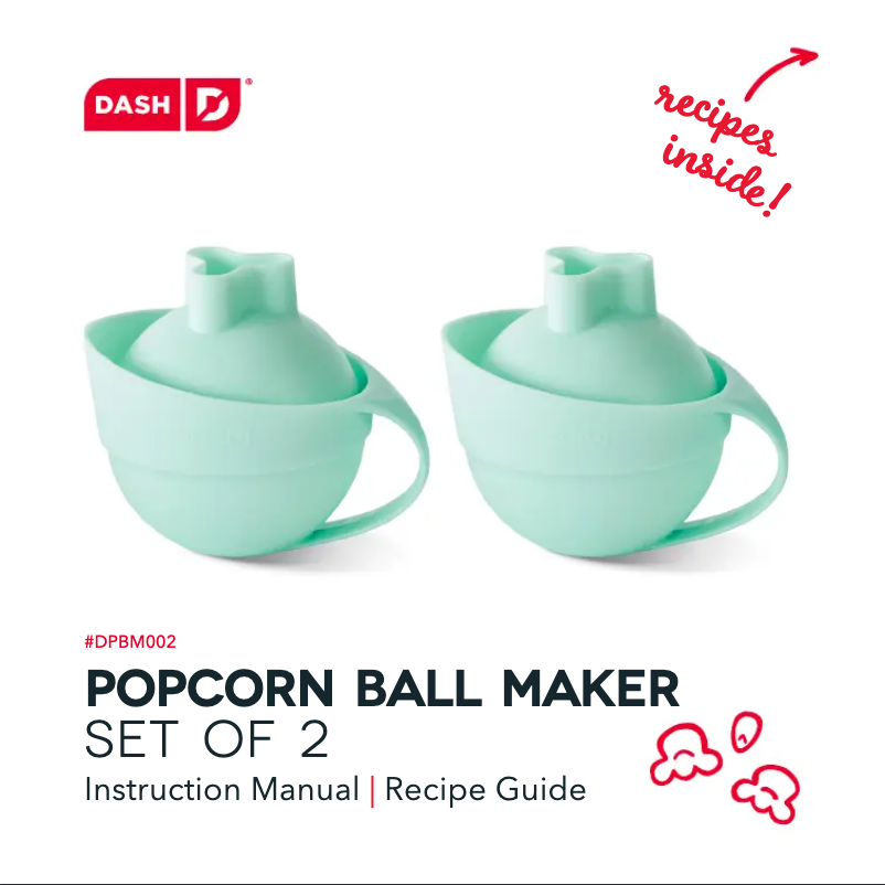 Página nº 1 - Manual de usuario Dash Popcorn Ball Maker DPBM002GBAQ24