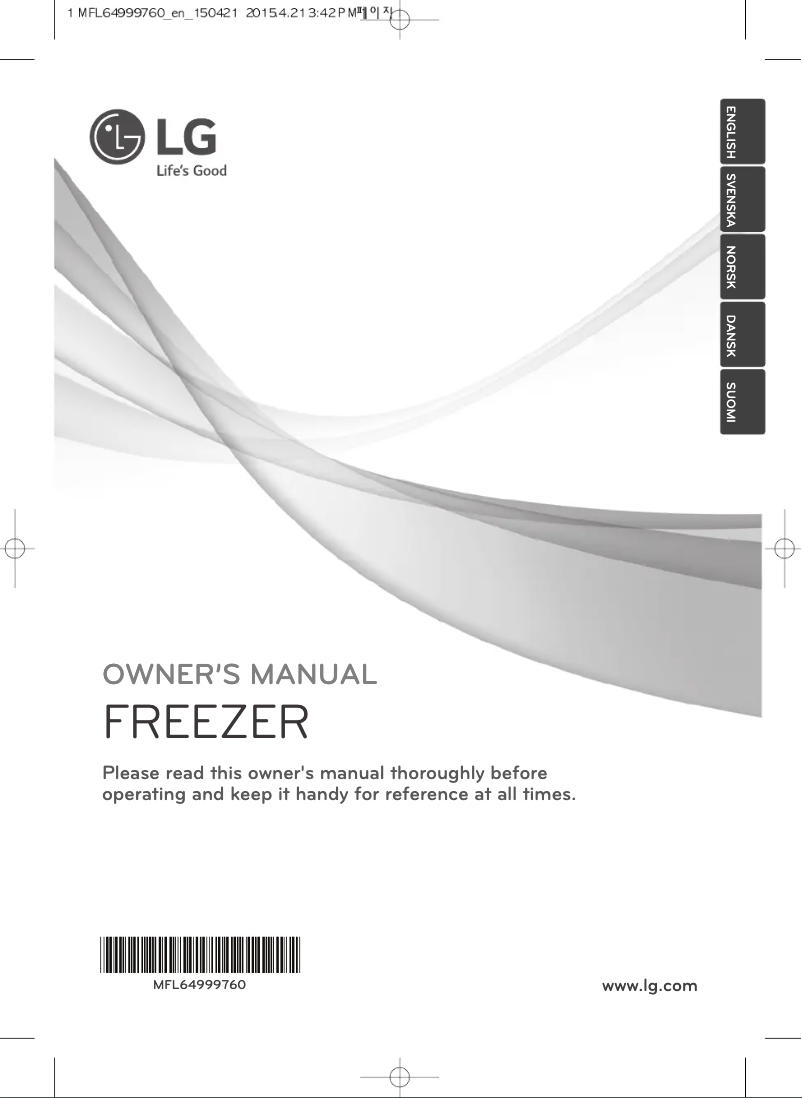 Imagen de la primera página del manual del dispositivo GF5237SWHZ