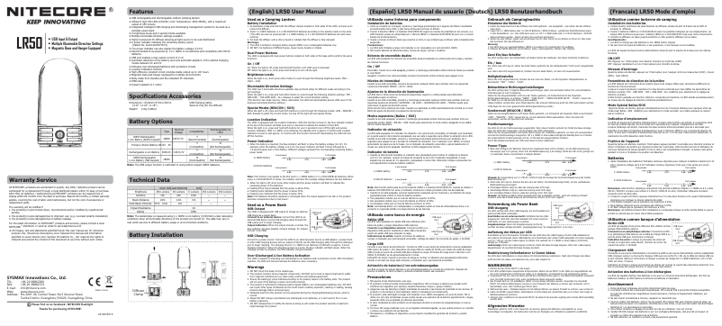 Página 1 del manual Manual de usuario Nitecore LR50
