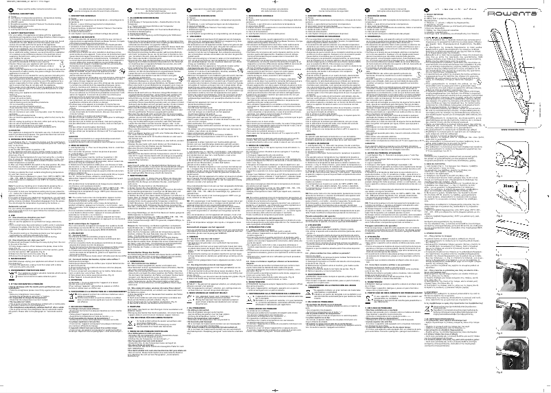 Imagen de la primera página del manual del dispositivo SF6012 Easy Stylist