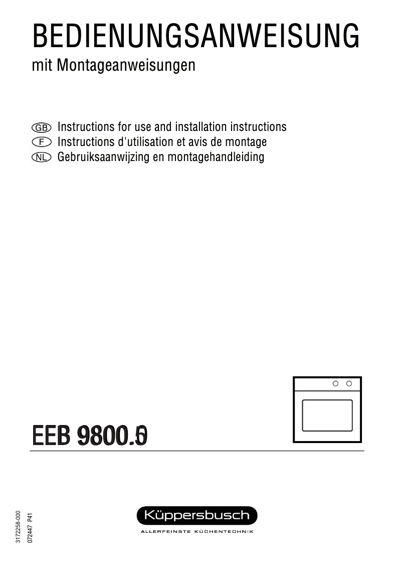 Imagen de la primera página del manual del dispositivo EEB 9800.5