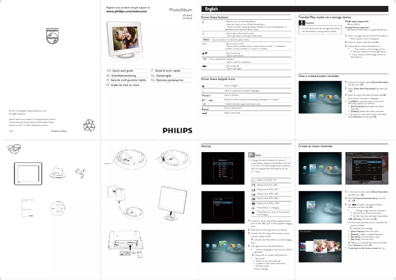 Imagen de la primera página del manual del dispositivo SPH8408