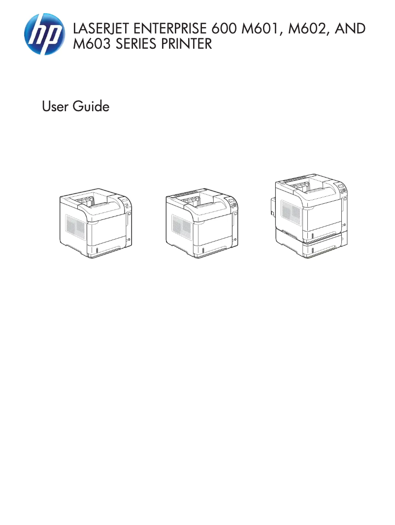 Imagen de la primera página del manual del dispositivo LaserJet Enterprise 600 M602n