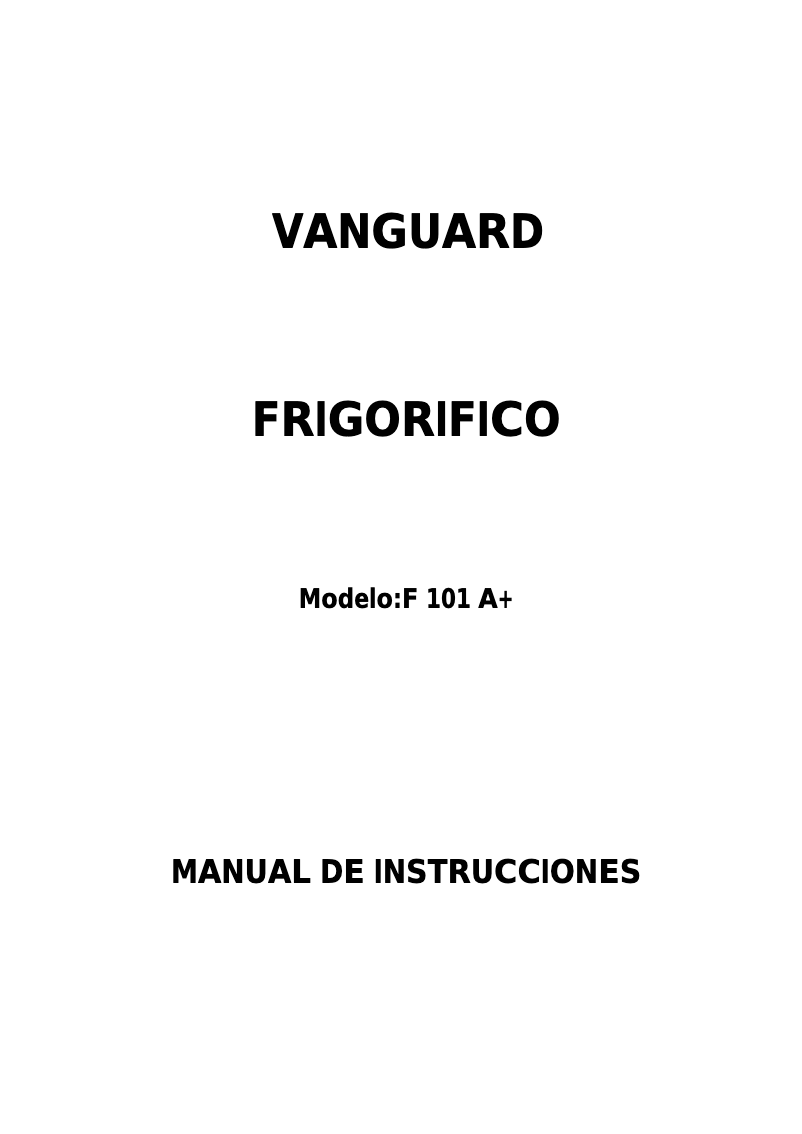 Imagen de la primera página del manual del dispositivo F-101
