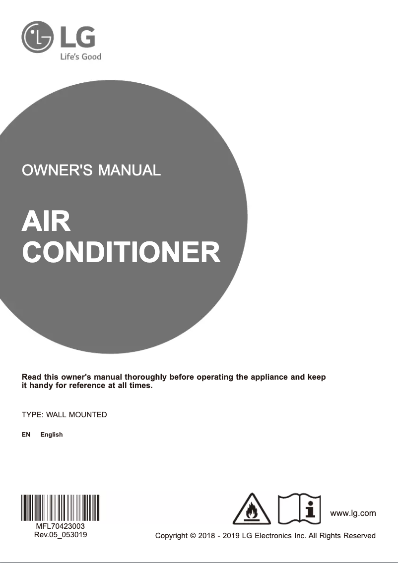 Página nº 1 - Manual de usuario LG LSUQ12HNZA
