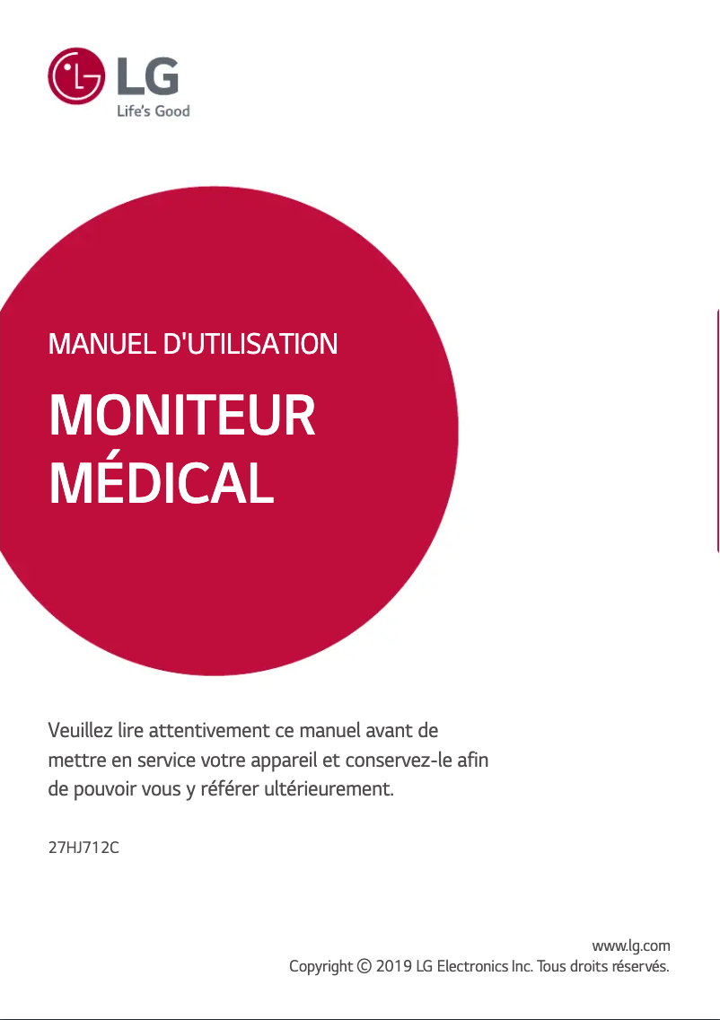 Imagen de la primera página del manual del dispositivo 27HJ712C