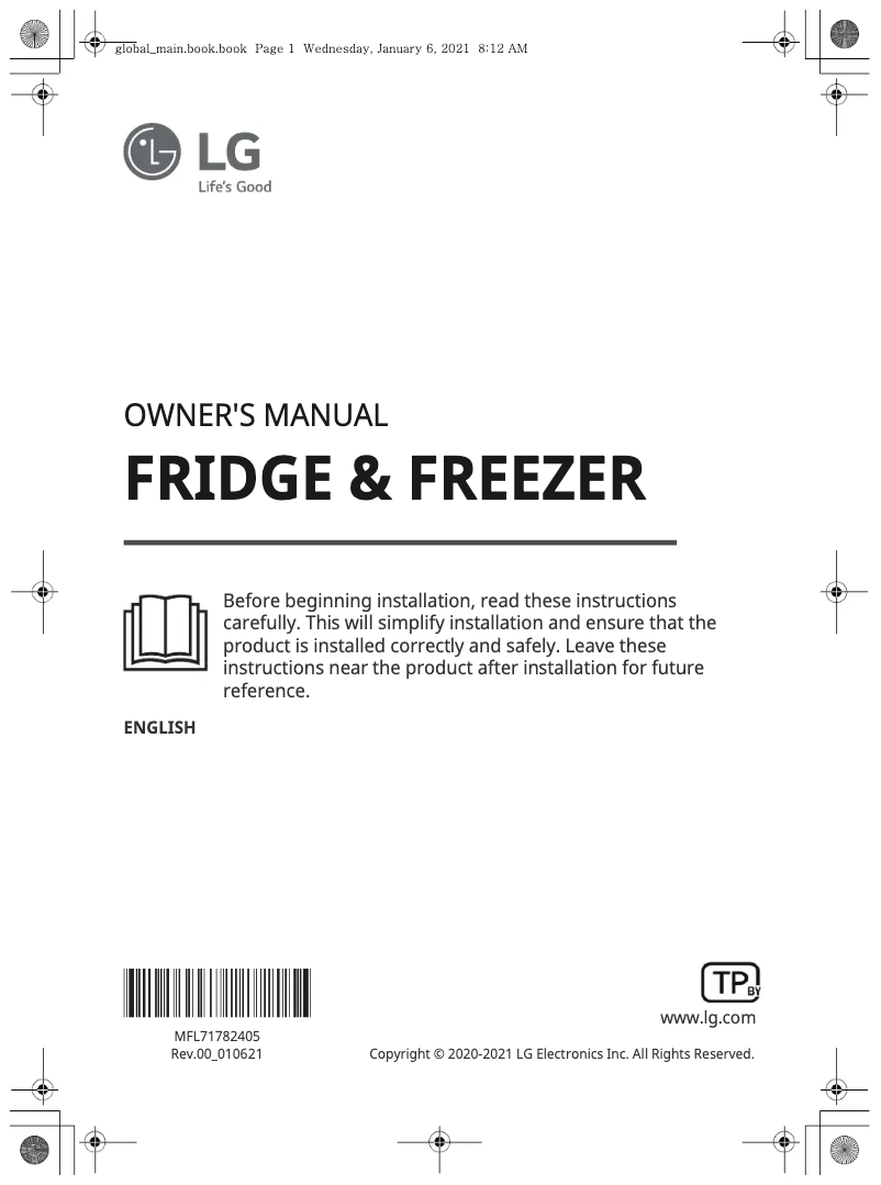 Imagen de la primera página del manual del dispositivo GC-Q22FTBKL