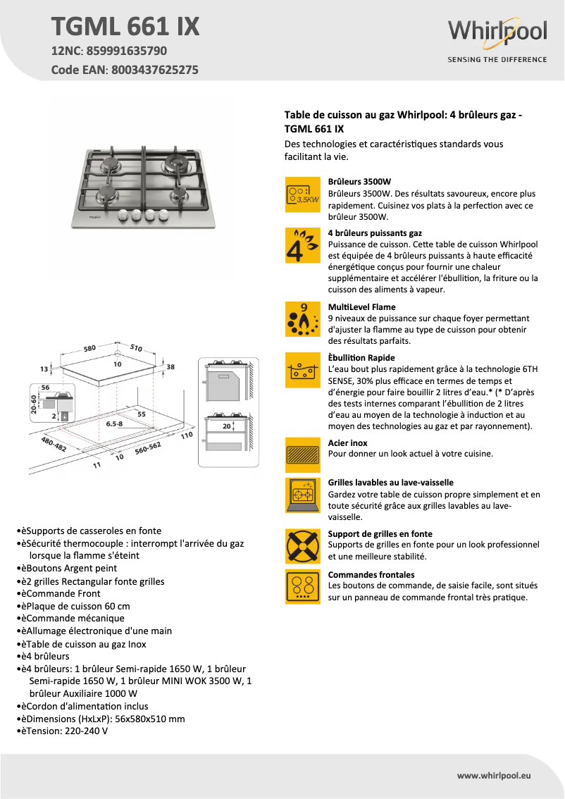 Imagen de la primera página del manual del dispositivo TGML 661 IX