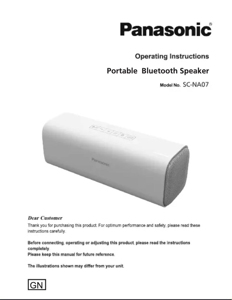 Página 1 del manual Manual de usuario Panasonic SC-NA07