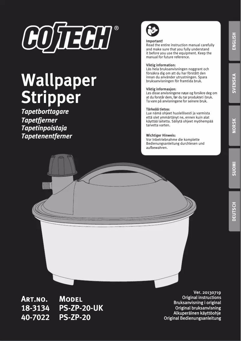 Imagen de la primera página del manual del dispositivo PS-ZP-20