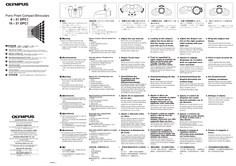 Página nº 1 - Manual de usuario Olympus Roamer 8x21 DPC I