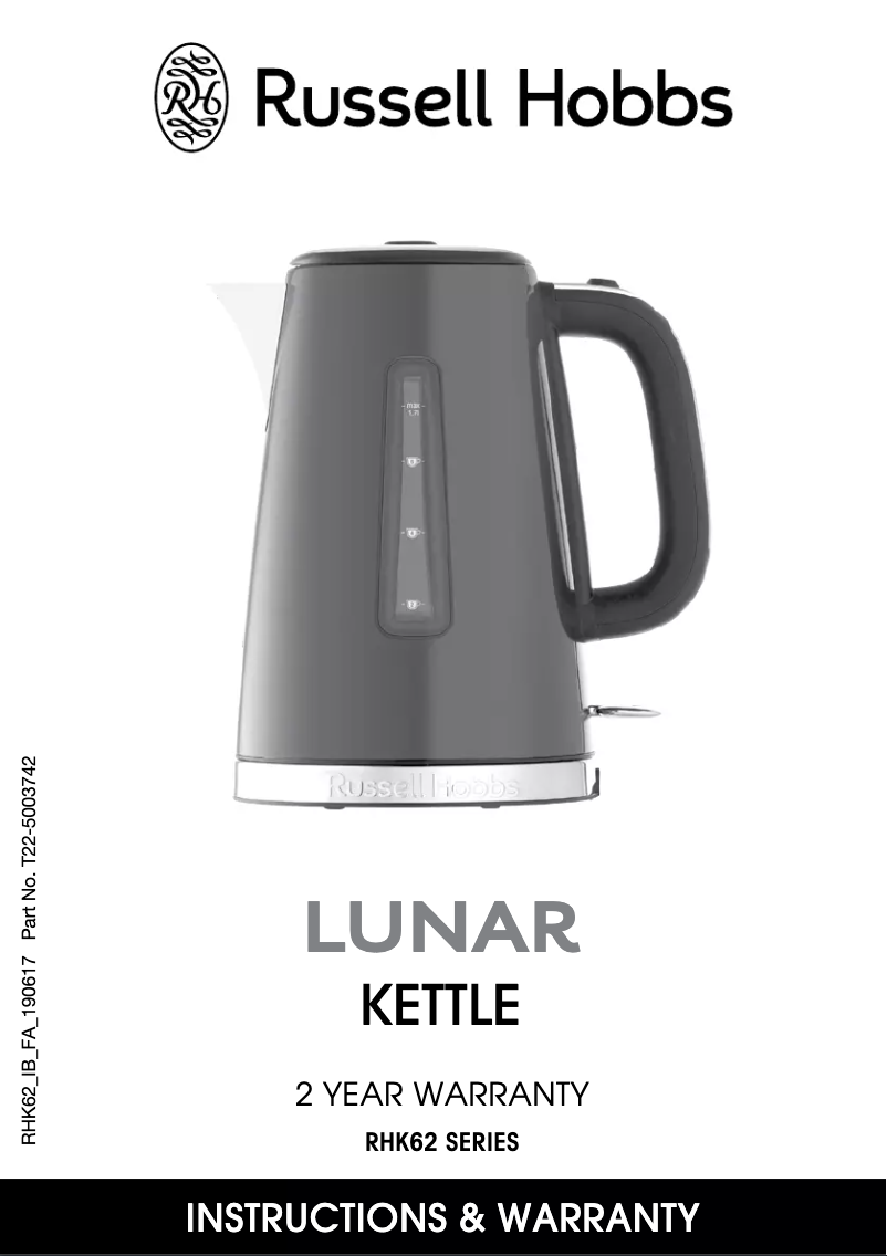 Página 1 del manual Manual de usuario Russell Hobbs Lunar RHK62