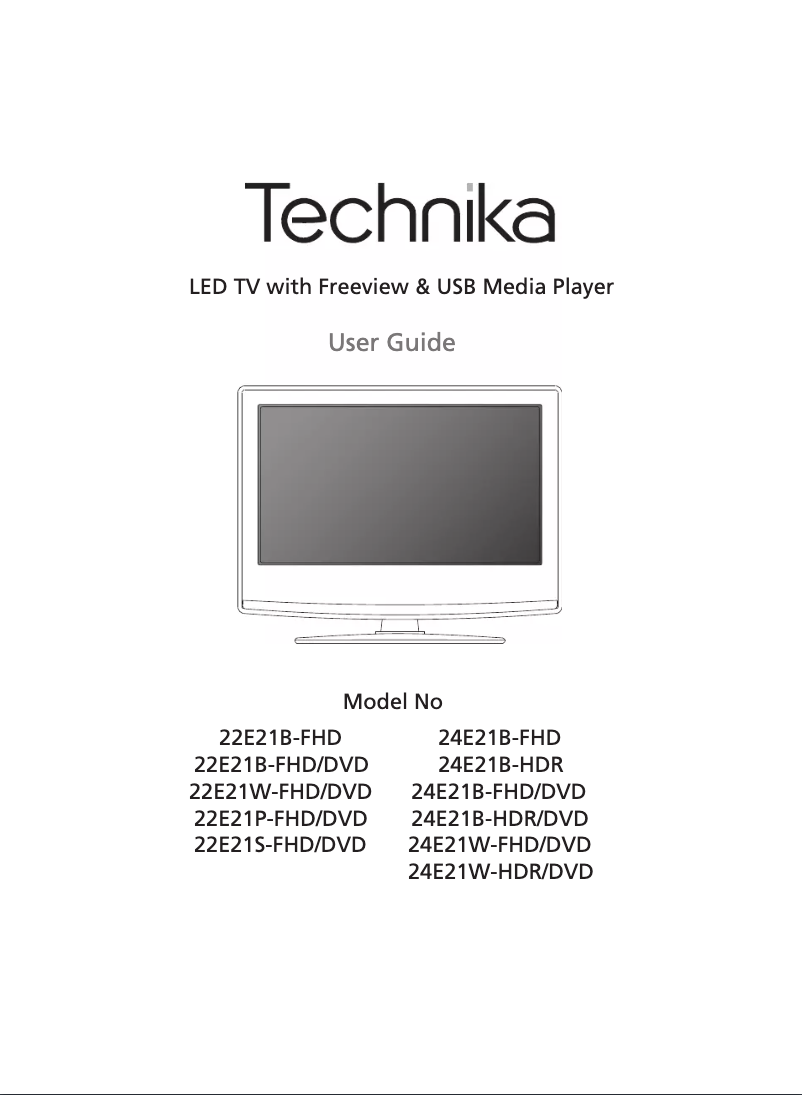 Página 1 del manual Manual de usuario Technika 22E21B-FHD
