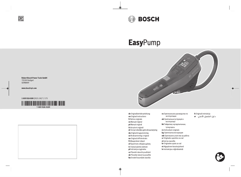 Página nº 1 - Manual de usuario Bosch EasyPump