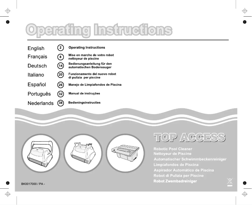 Imagen de la primera página del manual del dispositivo RKFA100