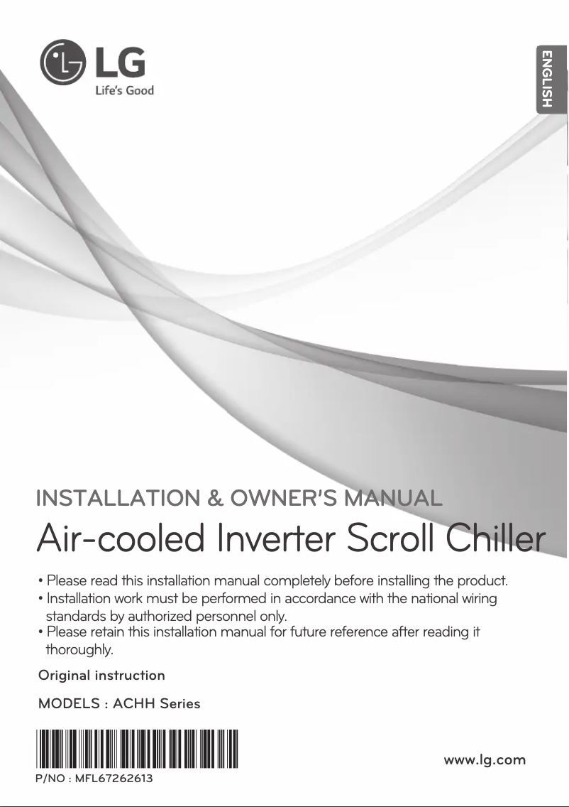 Imagen de la primera página del manual del dispositivo ACHH020LBAA