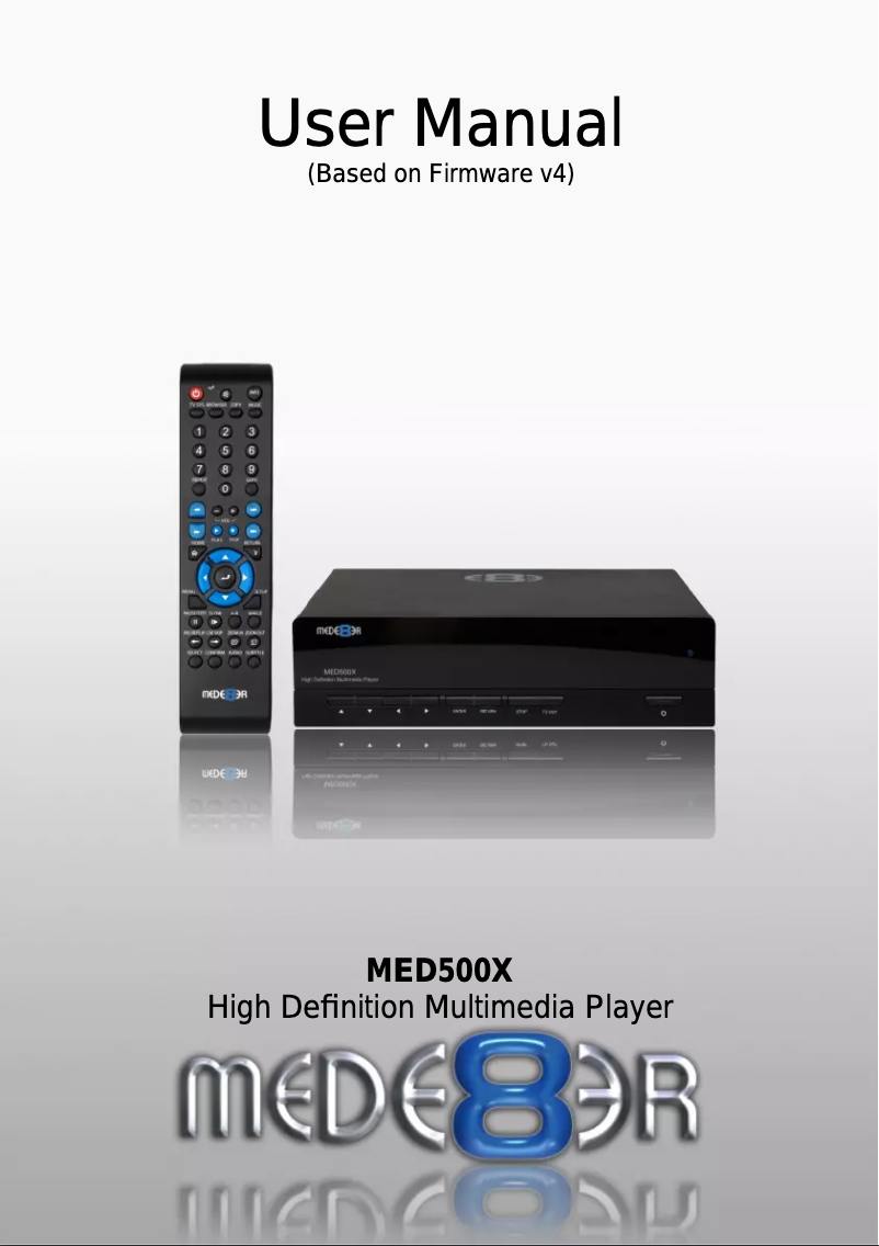 Imagen de la primera página del manual del dispositivo MED500X