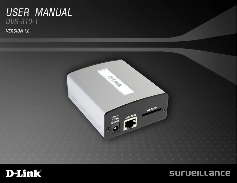 Imagen de la primera página del manual del dispositivo DVS-310-1