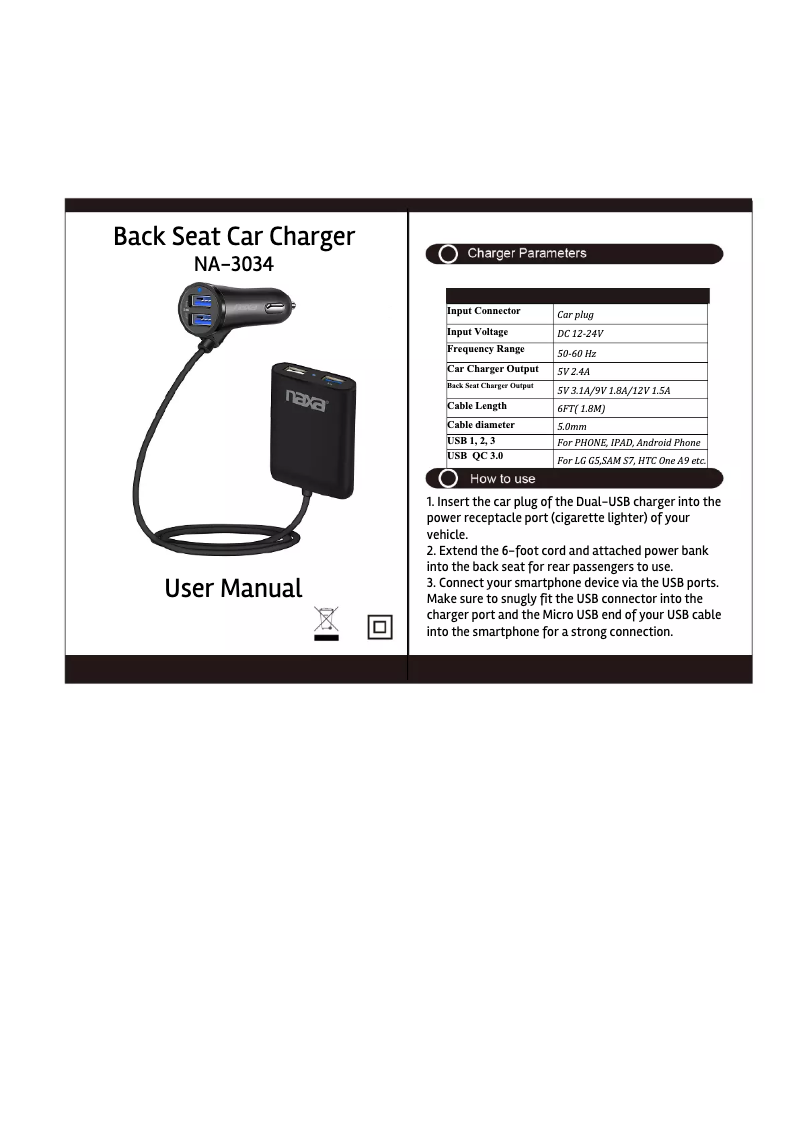 Página nº 1 - Manual de usuario Naxa NA-3034