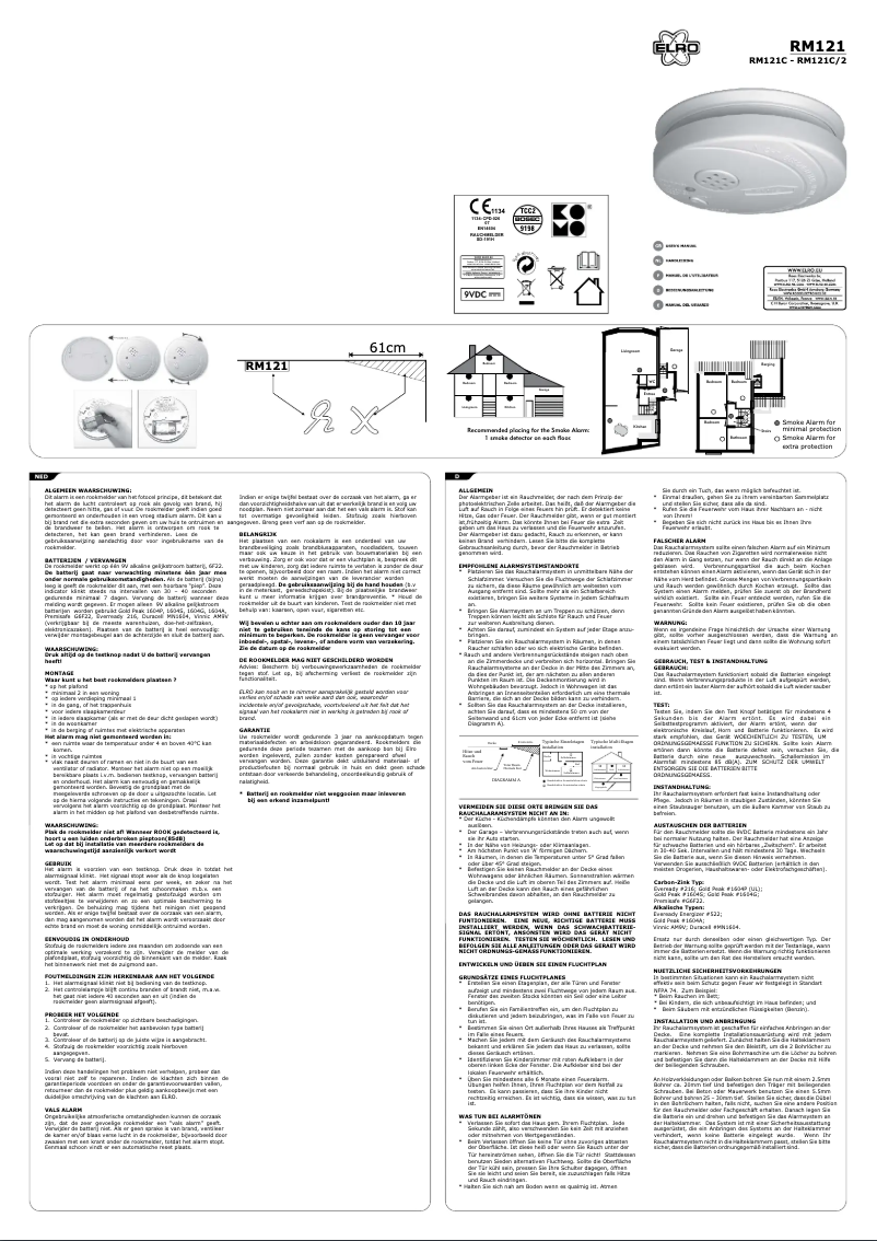 Imagen de la primera página del manual del dispositivo RM121C