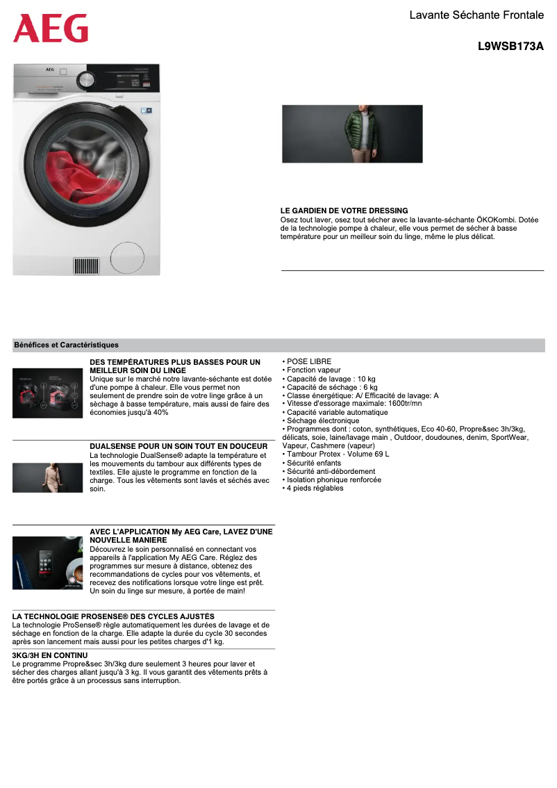 Imagen de la primera página del manual del dispositivo L9WSB173A