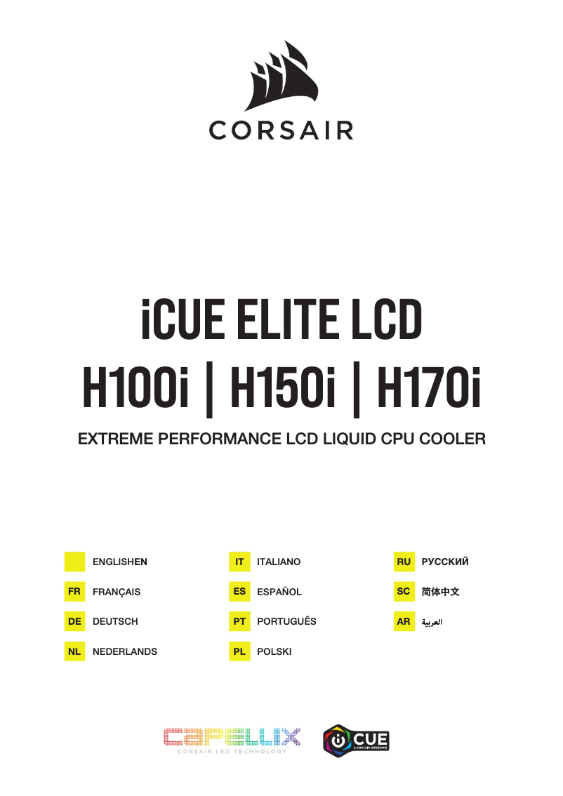 Página 1 del manual Manual de usuario Corsair iCUE H170i