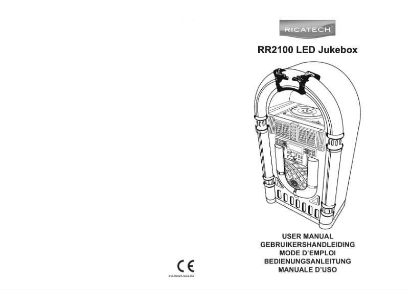Imagen de la primera página del manual del dispositivo RR2100 ZZL