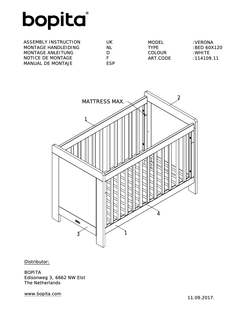 Imagen de la primera página del manual del dispositivo Verona