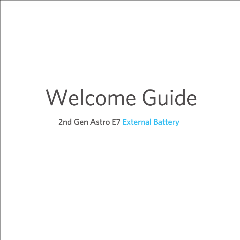 Imagen de la primera página del manual del dispositivo Astro E7