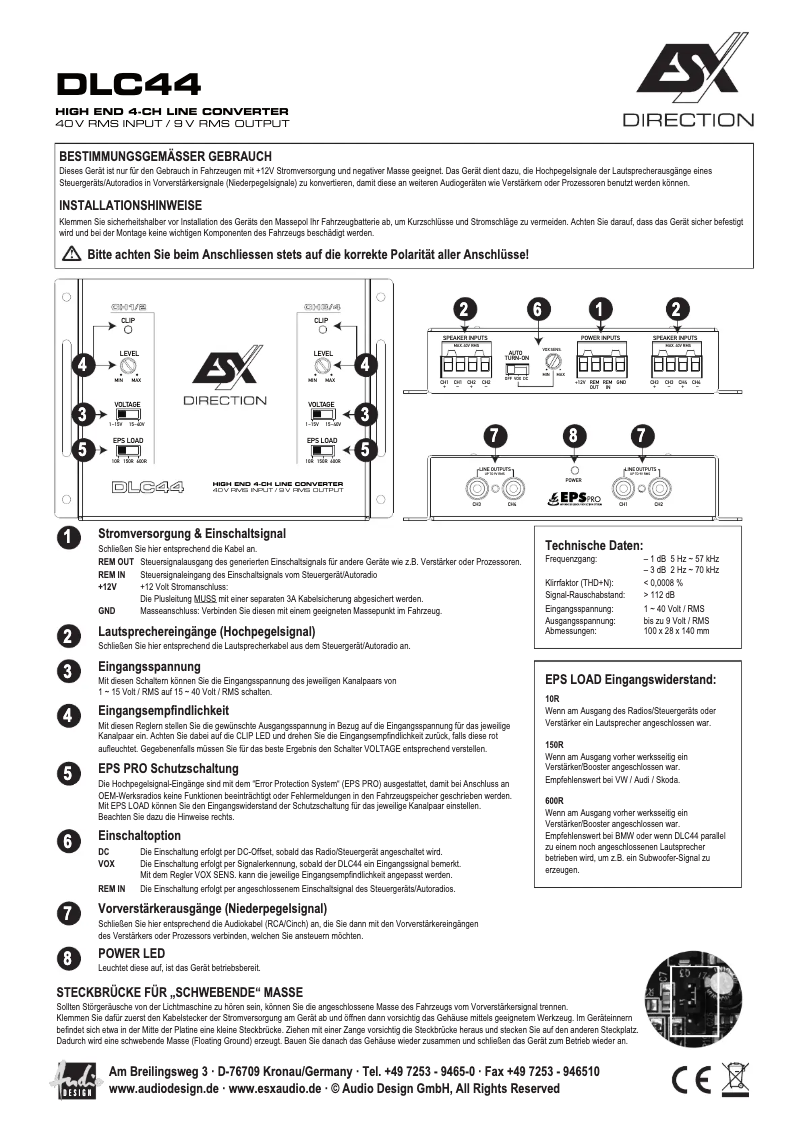 Página 1 del manual Manual de usuario ESX DLC44