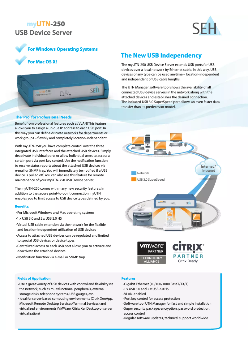 Página 1 del manual Manual de usuario SEH myUTN-250