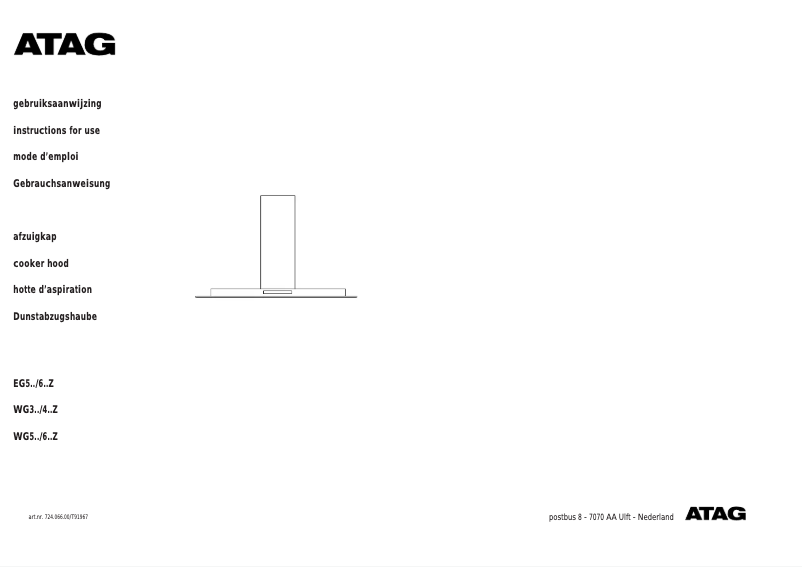 Página 1 del manual Manual de usuario Atag WG611Z