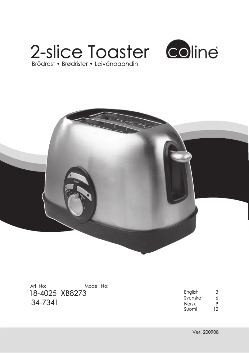 Imagen de la primera página del manual del dispositivo XB8273