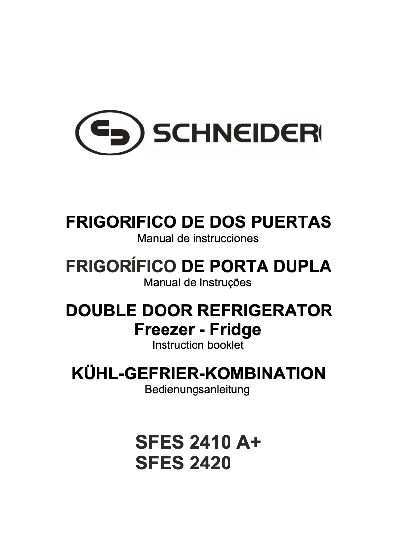 Página nº 1 - Manual de usuario Schneider SFES 2410