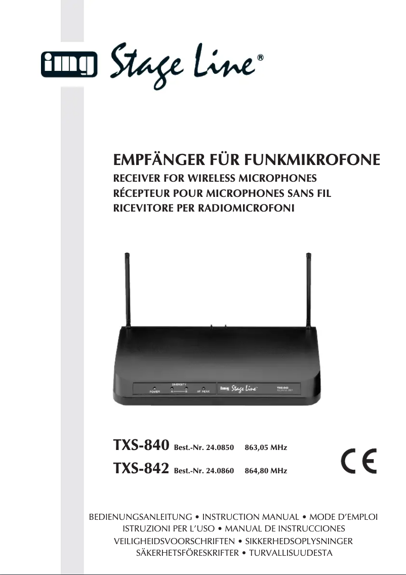 Imagen de la primera página del manual del dispositivo TXS-840