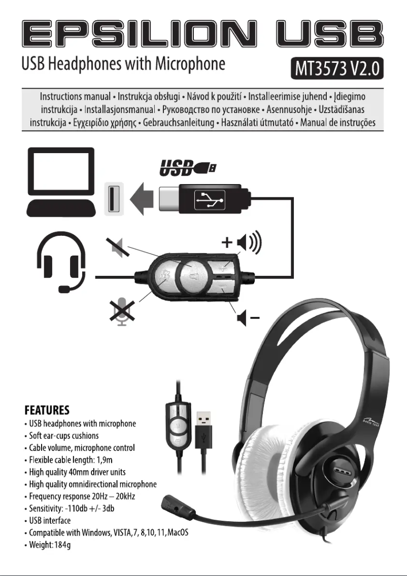 Página 1 del manual Manual de usuario Media-Tech EPSILION USB MT3573