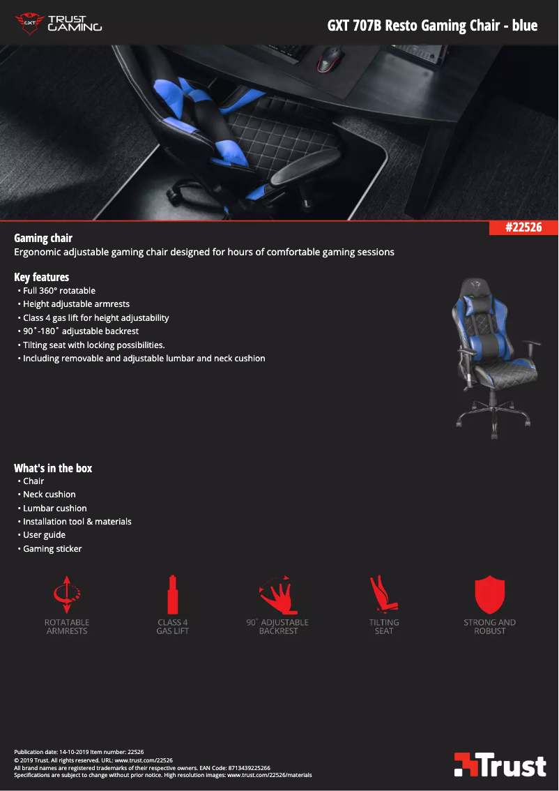 Página 1 del manual Manual de usuario Trust Resto GXT 707