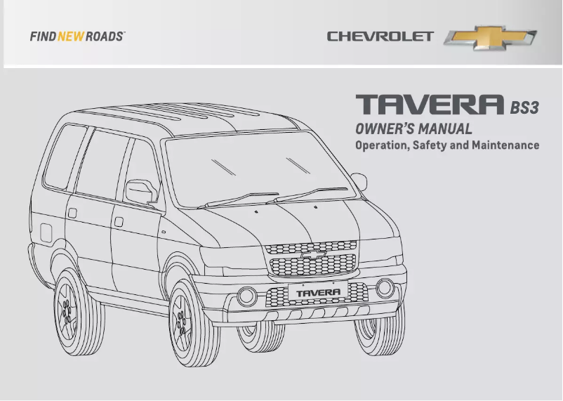 Página 1 del manual Manual de usuario Chevrolet Tavera BS III (2014)