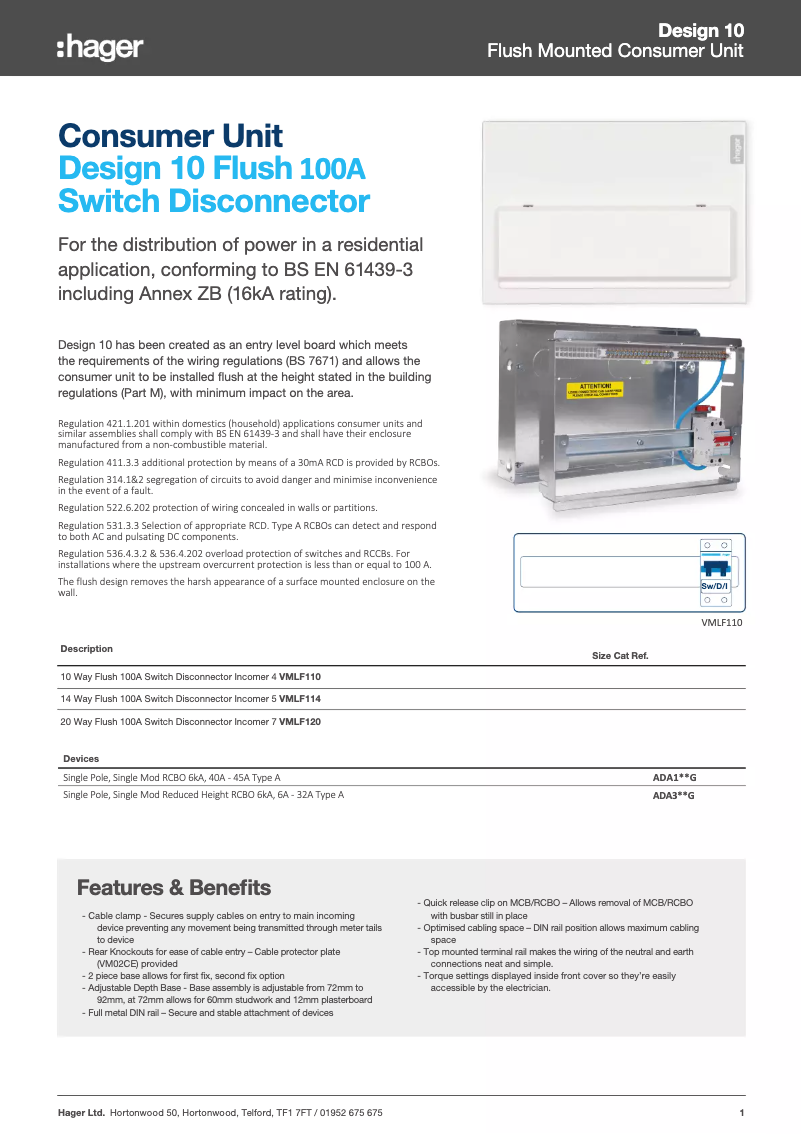 Imagen de la primera página del manual del dispositivo VMLF120