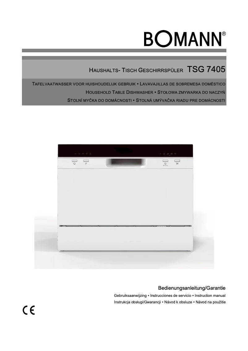 Imagen de la primera página del manual del dispositivo TSG 7405