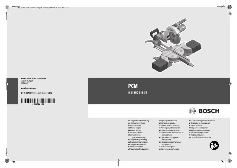 Página nº 1 - Manual de usuario Bosch PCM 8 ST