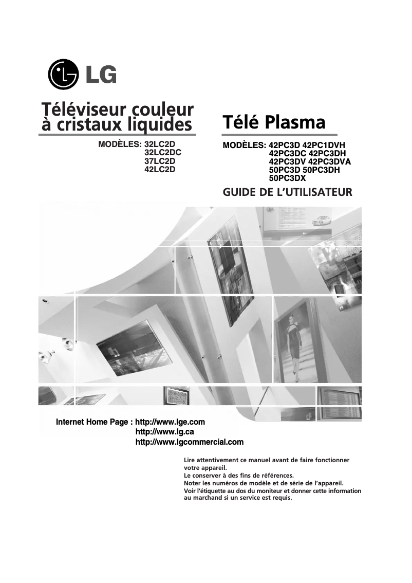 Imagen de la primera página del manual del dispositivo 50PC3D