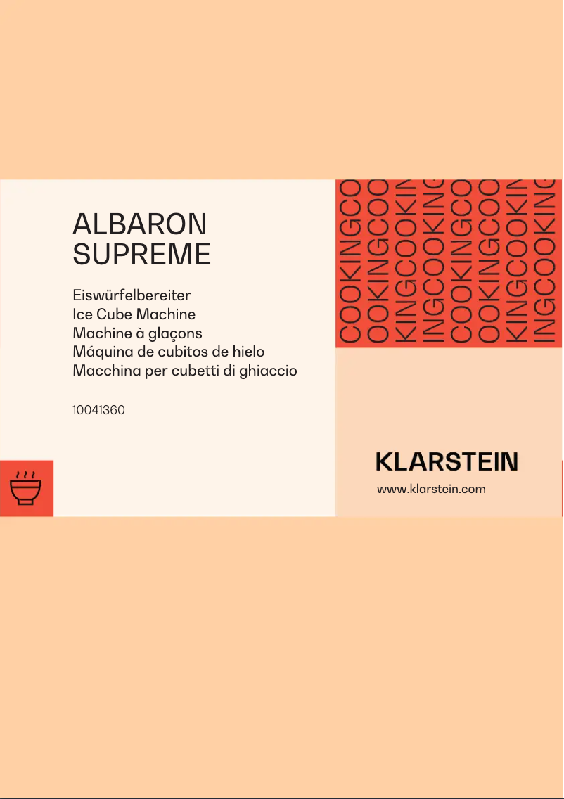 Página 1 del manual Manual de usuario Klarstein Albaron Supreme