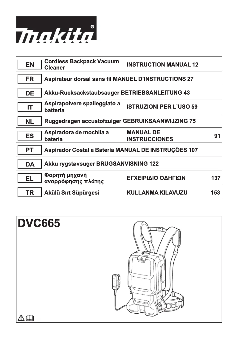 Página 1 del manual Manual de usuario Makita DVC665