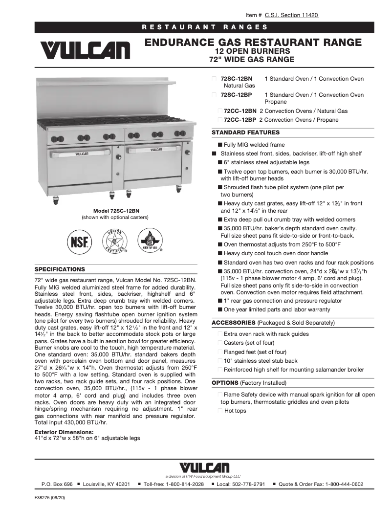 Imagen de la primera página del manual del dispositivo 72CC-12B