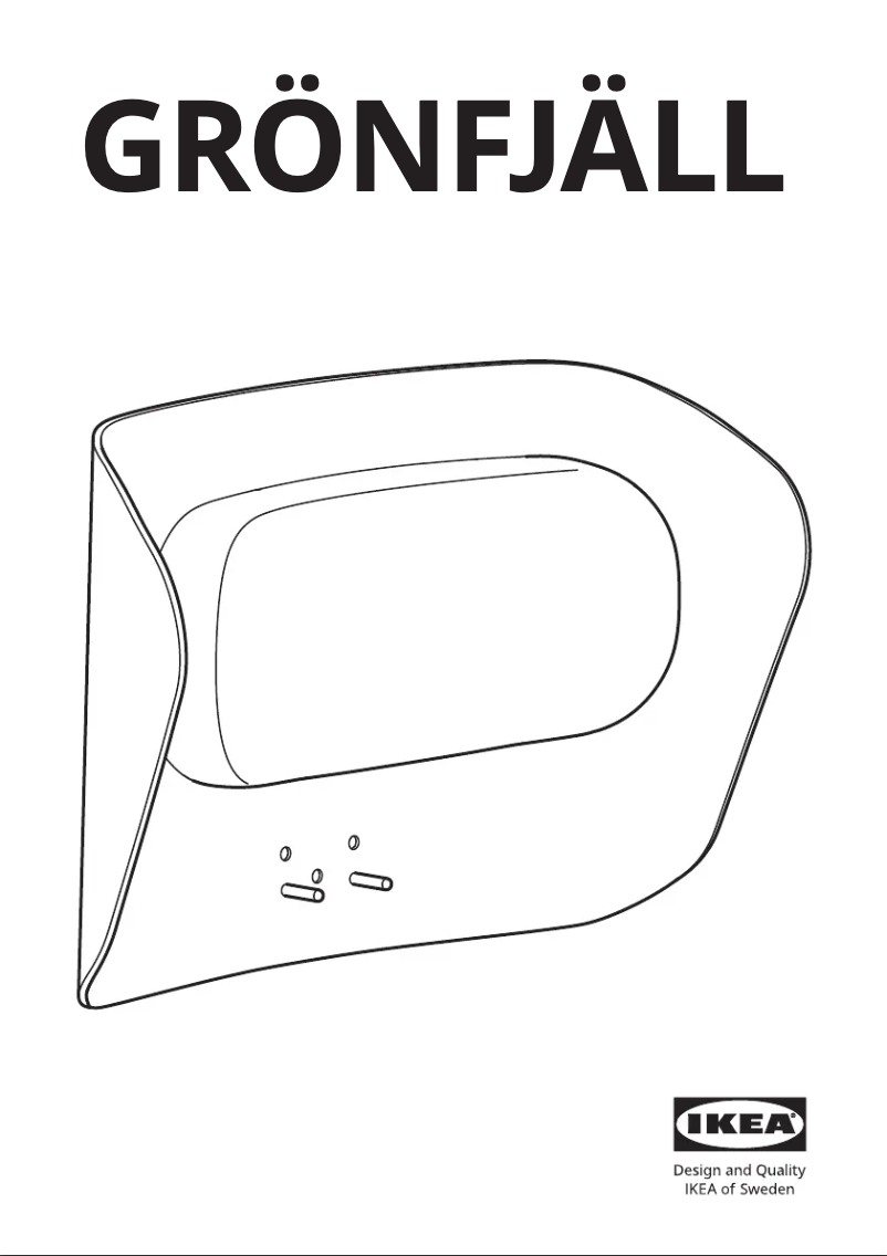 Imagen de la primera página del manual del dispositivo GRÖNFJÄLL 605.329.15