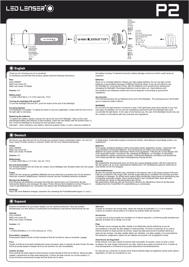 Imagen de la primera página del manual del dispositivo P2BM